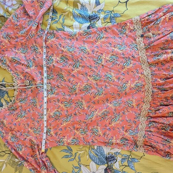 Z&L Europe low back floral boho play dress sz m nwt - Picture 5 of 6